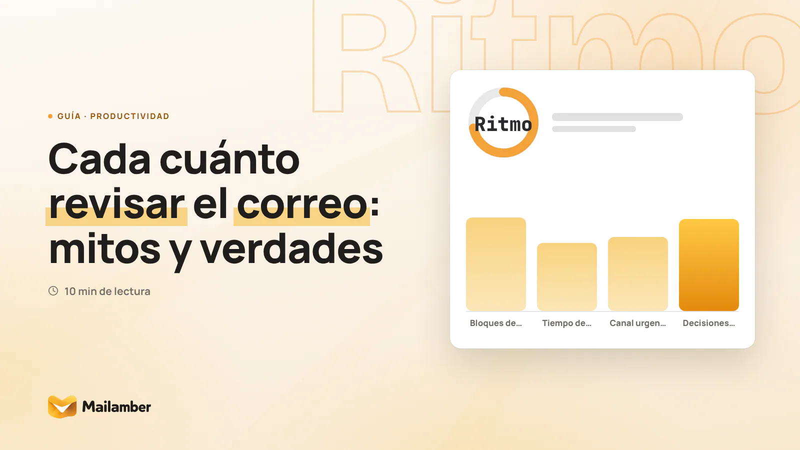 Gráfico ilustrativo de una jornada con varias ventanas para revisar el correo y periodos protegidos de concentración