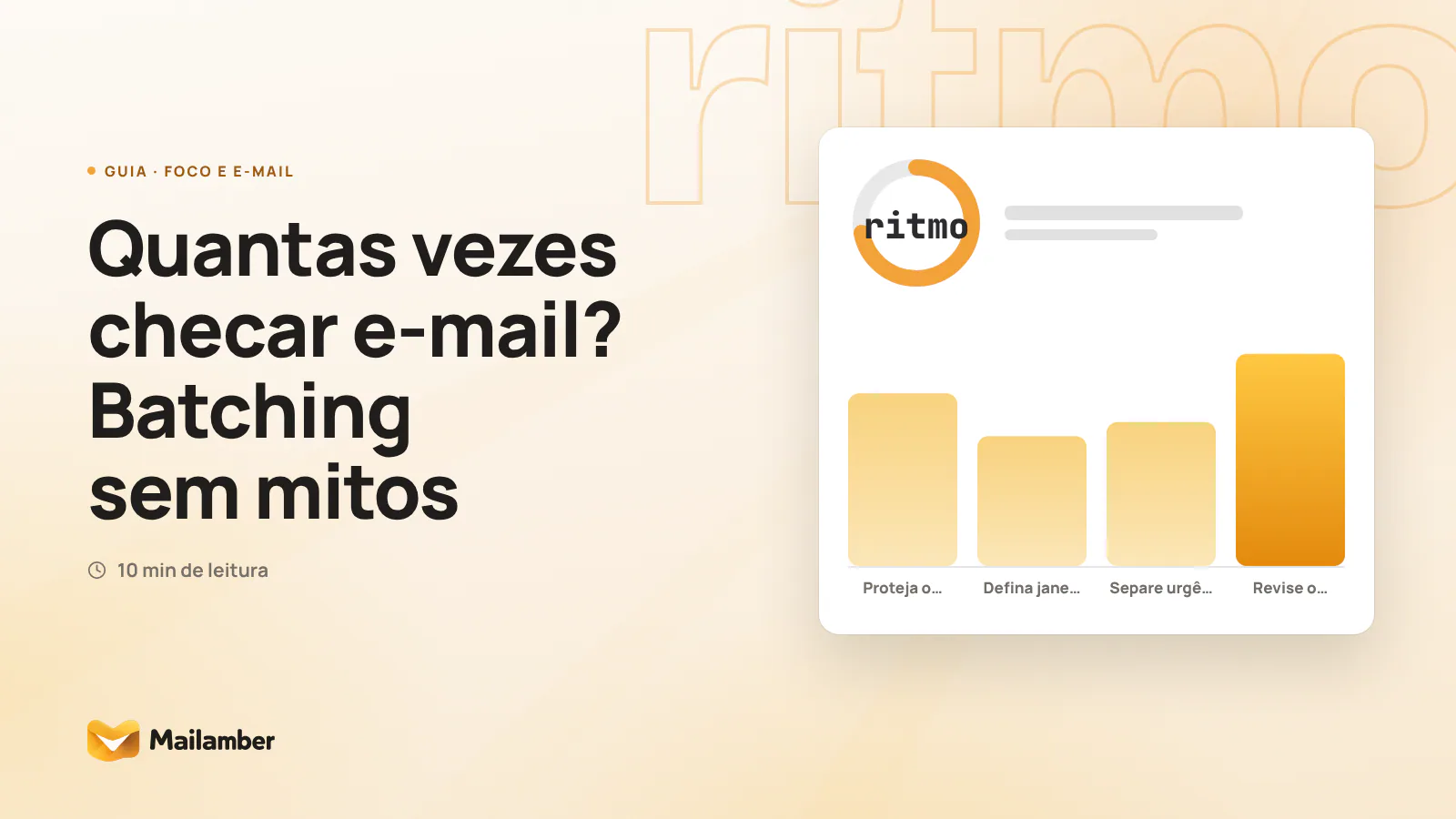 Gráfico ilustrativo sobre janelas para checar e-mail, tempo de foco e um caminho separado para mensagens urgentes